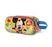 Disney Trousse double 3D Mickey Mouse Boy Jaune 22 x 10 cm