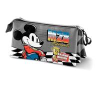 Disney Mickey Mouse Champion-Trousse Triple, Gris, 23 x 11 cm