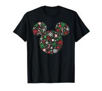 Disney Mickey Mouse Christmas Holiday Festive Filled Icon T-Shirt