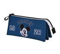Disney Mickey Mouse Class-Trousse Triple, Bleu, 23 x 11 cm
