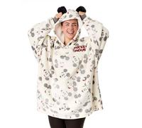Disney Mickey Mouse Couverture portable a capuche pour femme | Pull a capuche beige pour adultes avec imprime Mickey Mouse All Over