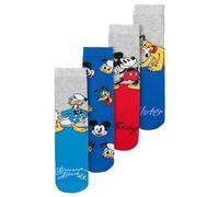 Disney Mickey Mouse Donald Duck & Pluto Lot de 4 paires de chaussettes pour enfant garçon