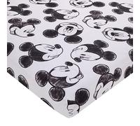 Disney Mickey Mouse Drap-Housse pour Berceau Motif Mickey Mouse Noir/Blanc