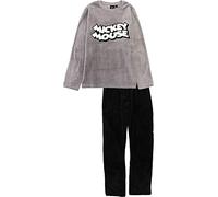 Disney Mickey Mouse Ensemble pyjama à manches longues pour homme Gris M, gris, M