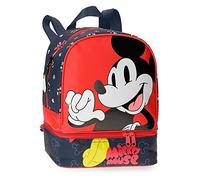 Disney Mickey Mouse Fashion Sac à dos avec porte-goûter Multicolore 23x28x13 cm Microfibre 8,37L, multicolore, Sac à dos avec porte-goûter