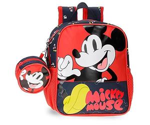 Disney Mickey Mouse Fashion Sac à dos préscolaire adaptable Multicolore 21 x 25 x 10 cm Microfibre 5,25 L, multicolore, Sac à dos préscolaire adaptable