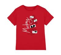 Disney Mickey Mouse Geometric Shapes T-Shirt Enfant, Rouge, 3-4 A