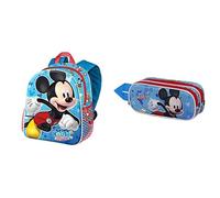Disney Mickey Mouse House Sac à dos Basic + Trousse à Crayons Double 3D