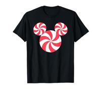 Disney Mickey Mouse Icon Christmas Peppermint Candy Holiday T-Shirt