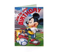 Disney Mickey Mouse Juste pour votre anniversaire carte d'anniversaire Football