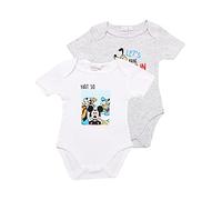 Disney Mickey Mouse, Lot de 2 Body, Bébé Garçon (Gris clair,18 mois)