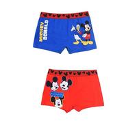 Disney Mickey Mouse Lot de 2 boxeurs, coton, Mickey Mouse et Donald Duck, multicolore, 5-6 ans