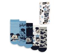 Disney Mickey Mouse Lot de 5 paires de chaussettes pour garçon | Rayures, pois, imprimé personnage | Tenue de tous les jours | Accessoires dessin animé pour enfants | Produits dérivés