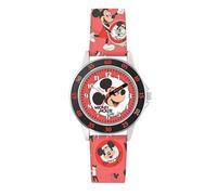 Disney Mickey Mouse MK9099 Montre d'apprentissage de l'heure avec bracelet imprimé Rouge
