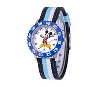Disney Mickey Mouse - Montre analogique avec bracelet en nylon pour enfants, bleu, moderne, bleu, bleu, Moderne