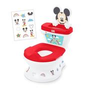 Disney Mickey Mouse My Size Pot 2 en 1 de Bright Starts avec sons réalistes de chasse d'eau, acclamations et musique, autocollants personnalisables, rouge