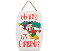 Disney Mickey Mouse oh Boy It's Christmas suspendu en bois suspendu en bois - d coration de No l mignonne Mickey Mouse pour la maison