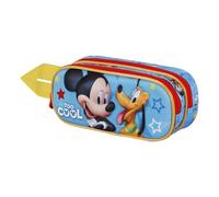 Disney Mickey Mouse Pal-Trousse 3D Double, Bleu, 22 x 9,5 cm