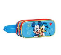 Trousse Double 3D - Disney Mickey Mouse Pluto - Bleu - Taille Unique Bleu G