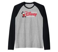 Disney Mickey Mouse Race Car Driver Racing Flag Logo 2026 Manche Raglan