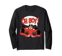 Disney Mickey Mouse Racing Team "Oh Boy!" Race Car Driver Manche Longue