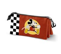 Disney Mickey Mouse Racing-Trousse Triple, Rouge, 23 x 11 cm