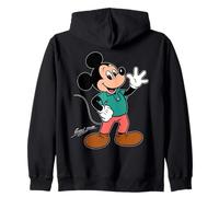 Disney Mickey Mouse Retro Character Wave Pose Trip Matching Sweat à Capuche
