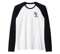 Disney Mickey Mouse Retro Pose Pocket Logo Manche Raglan