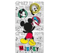 Disney Mickey Mouse -Set 1 Rideau Pour Chambre D'enfant /Porte Française -140x245 Cm