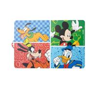 Disney Mickey Mouse Set de table pour enfants - Tapis de table de salle à manger - Réutilisable et facile à nettoyer pour la maison, l'école et les voyages