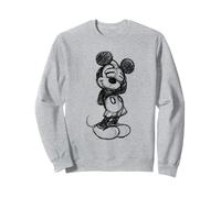 Disney Mickey Mouse Shy Sketch in Black Sweatshirt