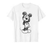 Disney Mickey Mouse Shy Sketch in Black T-Shirt
