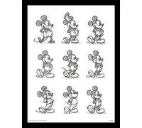 Disney Mickey Mouse (Sketched - Multi) 30 x 40 cm Objet Souvenir