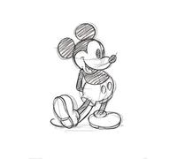 Disney Mickey Mouse (Sketched - Single) 60 x 80 cm Toile Imprimée, Décoration Murale