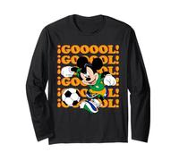 Disney Mickey Mouse Soccer "GOOOOL!" Green Team Sports Goal Manche Longue