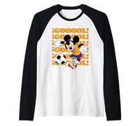 Disney Mickey Mouse Soccer "GOOOOL!" Orange Team Sports Goal Manche Raglan