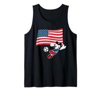 Disney Mickey Mouse Soccer Player USA Flag Sports Team Débardeur