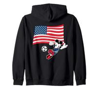 Disney Mickey Mouse Soccer Player USA Flag Sports Team Sweat à Capuche