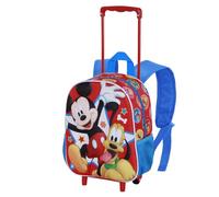 Disney Mickey Mouse Star-Sac à dos 3D à Roulettes Petit, Multicolore, 26 x 34 cm, Capacité 7 L