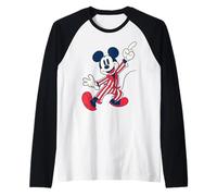 Disney Mickey Mouse Striped Pajamas Slumber Party PJs Pose Manche Raglan