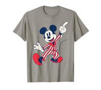 Disney Mickey Mouse Striped Pajamas Slumber Party PJs Pose T-Shirt