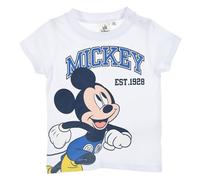 Disney Mickey Mouse, T Shirt Manches Courtes, Bébé Garçon (Blanc,6 Mois)