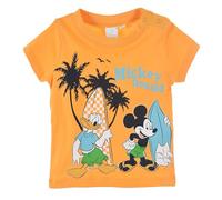 Disney Mickey Mouse, T Shirt Manches Courtes, Bébé Garçon (Orange,24 Mois)