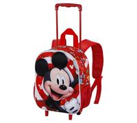 Disney Mickey Mouse Twirl-Sac à Dos 3D à roulettes Petit, Rouge, 26 x 34 cm, Capacité 12,5 L