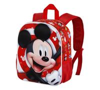 Disney Mickey Mouse Twirl-Sac à Dos 3D Petit, Rouge, 26 x 31 cm, Capacité 8,5 L