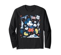 Disney Mickey Mouse USA Americana Collage 4th of July 250th Manche Longue