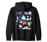 Disney Mickey Mouse USA Americana Collage 4th of July 250th Sweat à Capuche