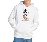 Disney Mickey Mouse Vintage Mickey, Sweat à Capuche, Unisexe, Blanc, XL