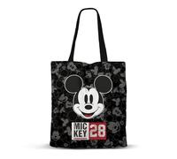 Disney Mickey Mouse Year-Sac de Courses Shopping FAN, Noir, 33 x 40 cm