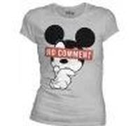 Disney - Mickey No Comment Grey Woment T-Shirt L